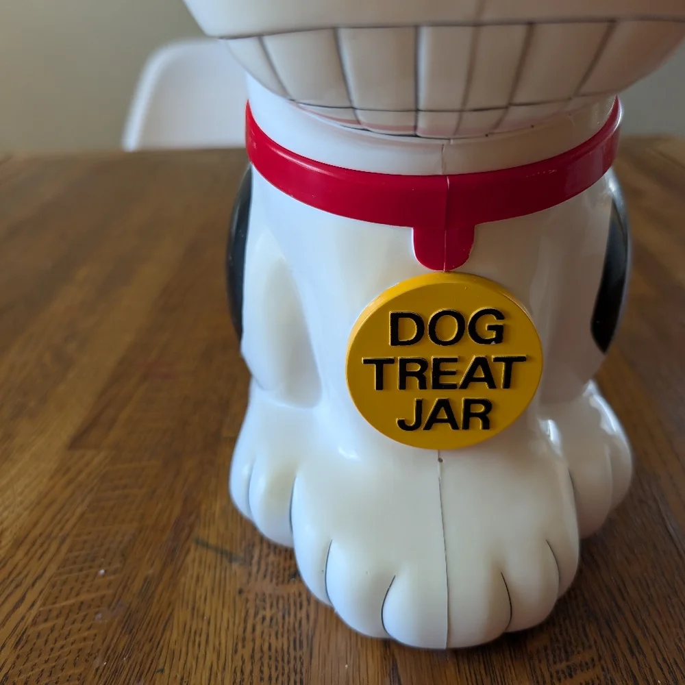 Vintage Plastic Dog Treat Jar - 1991 - Works